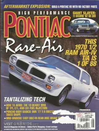 HIGH PERFORMANCE PONTIAC 2001 AUG - FI TECH, '62 SD CAT, '70 T/A RAM AIR IV